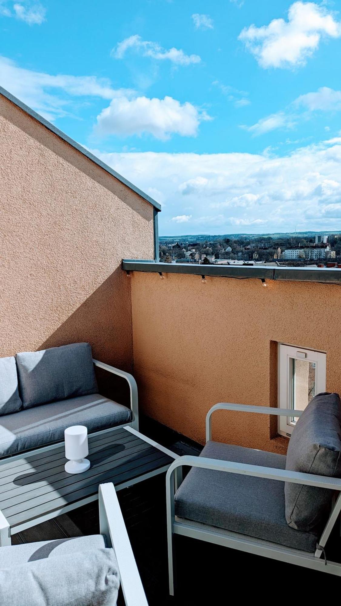 Rooftop Art Apartment, E-Roller,Ausblick,Wlan,Tv Хемниц Экстерьер фото